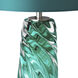 Barron 26.38 inch 40.00 watt Turquoise Solid Glass Table Lamp Portable Light