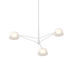 Ray LED 35.75 inch Warm Gray and Opal White Chandelier Ceiling Light