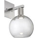 Port Nine LED 8 inch Brushed Steel Wall Sconce Wall Light in Clear