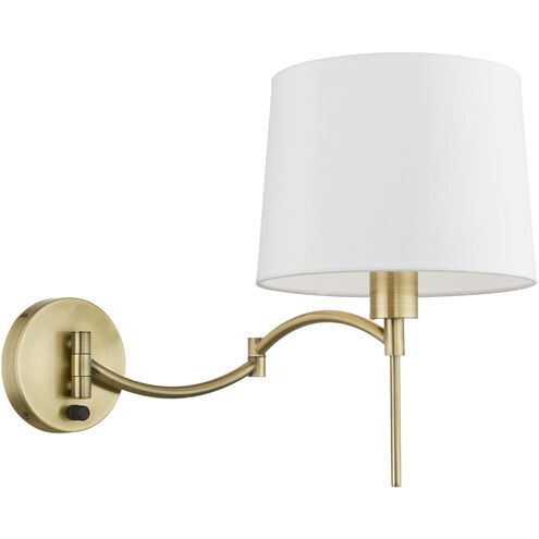 Allison 10 inch 60.00 watt Antique Brass Swing Arm Wall Lamp Wall Light