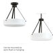 Lieon 3 Light 15.75 inch Antique Bronze Convertible Pendant Ceiling Light