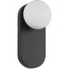 Alora Mood Ariel 1 Light 5.63 inch Matte Black and Opal Glass Bath Vanity Wall Light