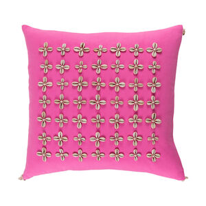Lelei 18 X 18 inch Bright Pink and Cream Pillow