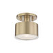 Nora LED 5 inch Aged Brass Flush Mount Ceiling Light