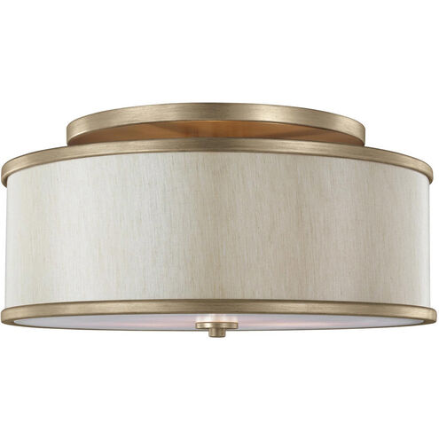 Sean Lavin Lennon 3 Light 20 inch Sunset Gold Semi-Flush Mount Ceiling Light, Cream Linen