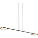 Artisan Collection/TORINO Series 39 inch Antique Brass Linear Pendant Ceiling Light