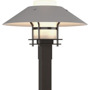 Henry 1 Light 15.8 inch Coastal White and Coastal Burnished Steel Outdoor Post Light in Opal