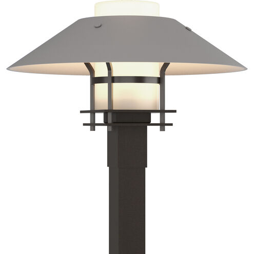 Henry 1 Light 15.8 inch Coastal White and Coastal Burnished Steel Outdoor Post Light in Opal