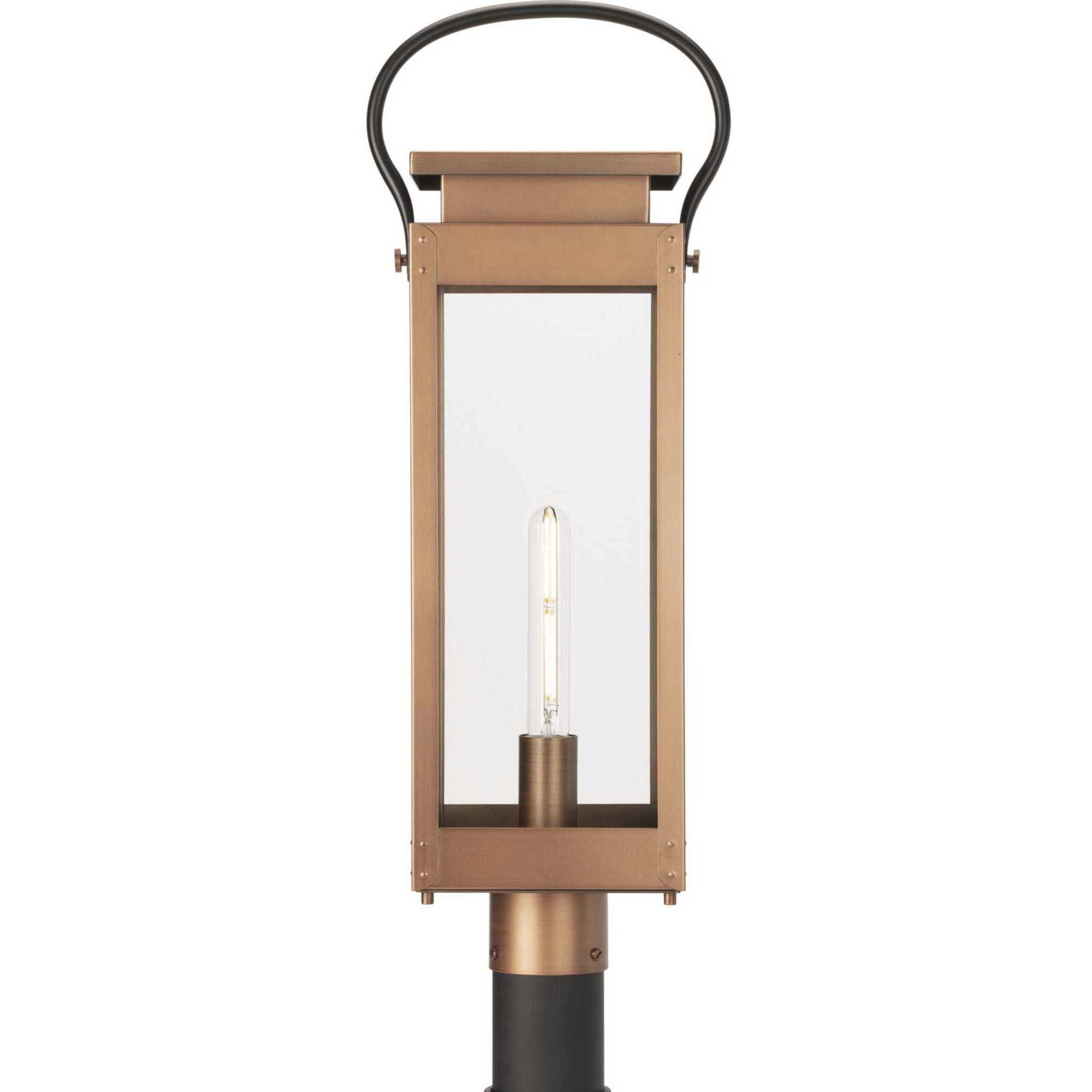 Union Square 1 Light 26 inch Antique Copper Post Lantern, Design Series