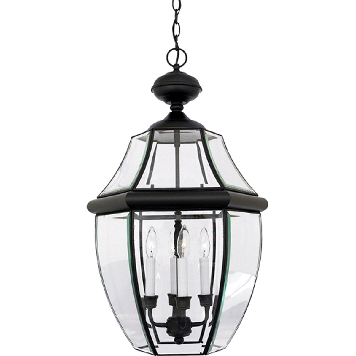 Newbury 4 Light 16 inch Mystic Black Outdoor Hanging Lantern
