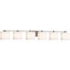 Fusion 6 Light 55.5 inch Brushed Nickel Bath Bar Wall Light in Rectangle, Incandescent, Opal Fusion