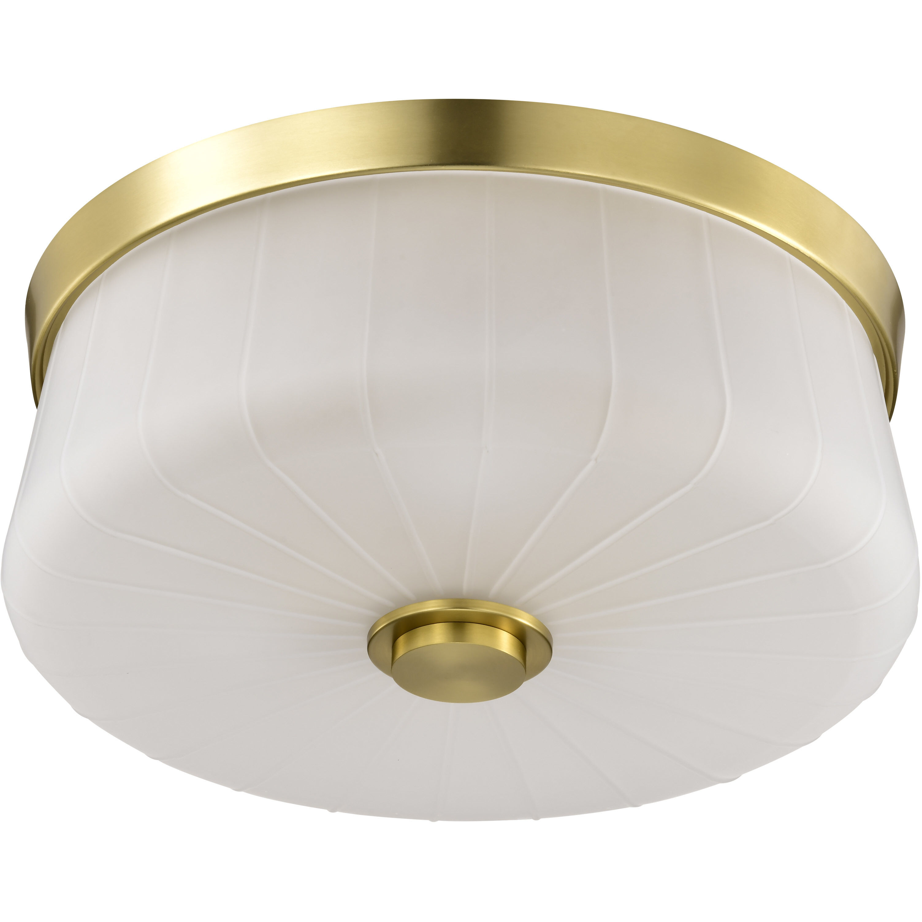 Lune 16 inch Vintage Brass Flush Mount Ceiling Light