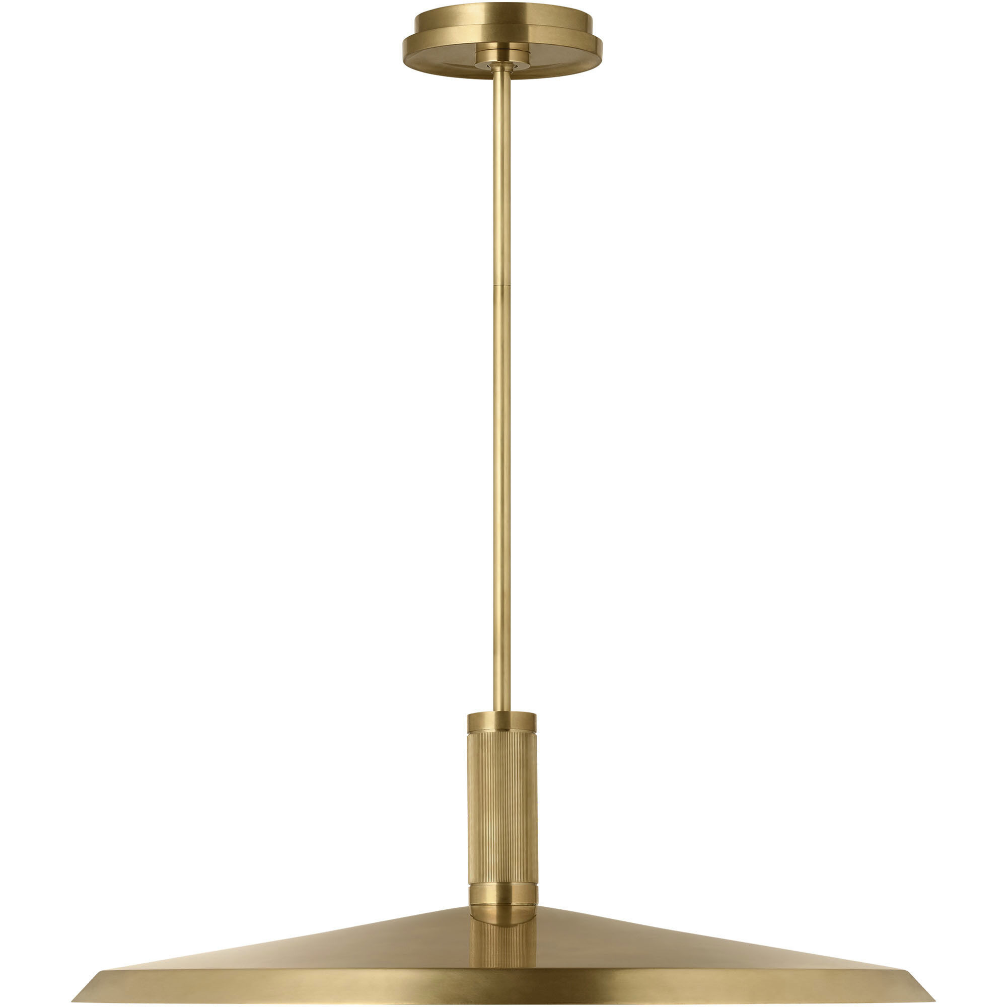Avroko Saucer Direct LED 24 inch Hand Rubbed Antique Brass Pendant Ceiling Light