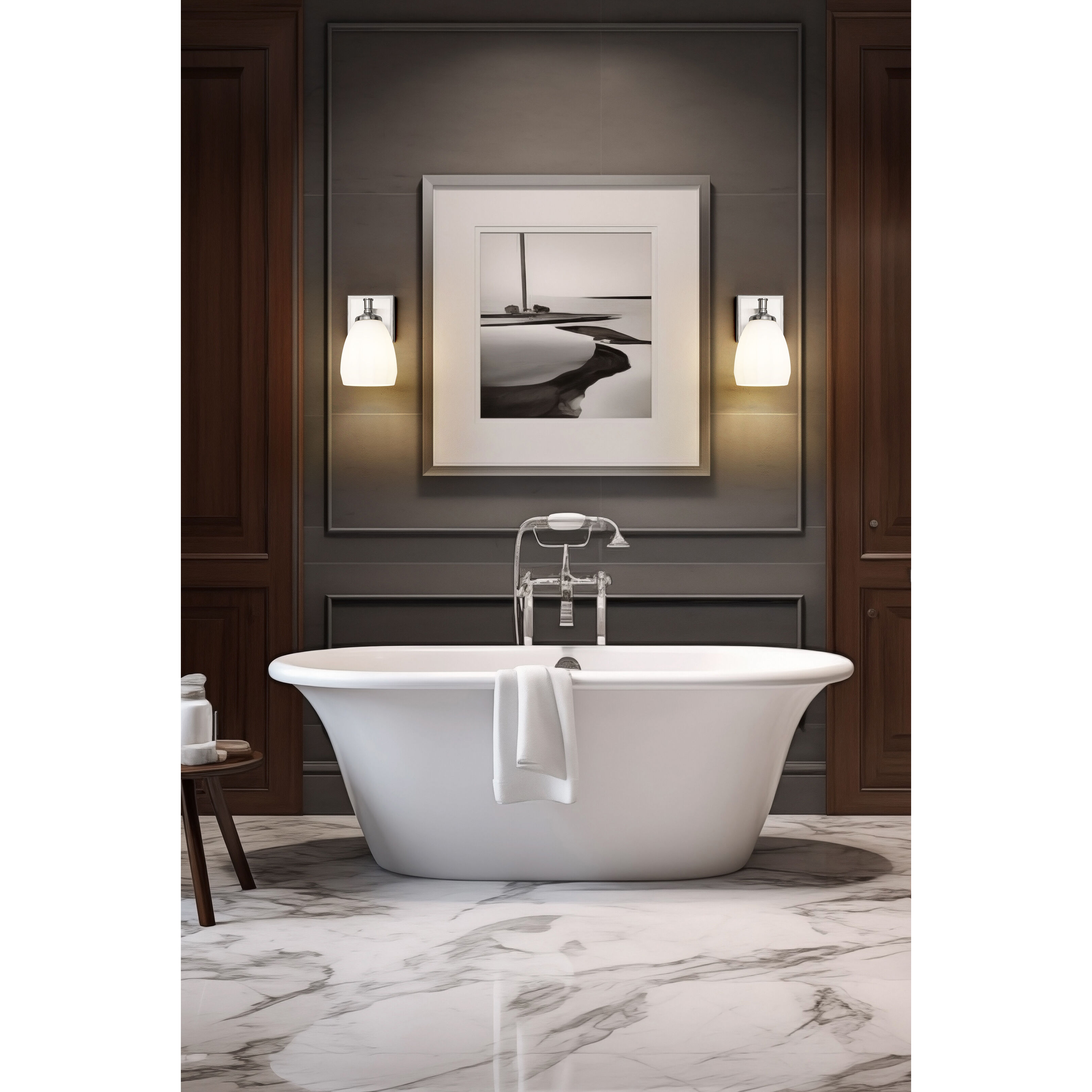 Oren 1 Light 6.5 inch Brushed Nickel Bath Vanity Light Wall Light