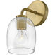 Percy LED 7.25 inch Lacquered Brass Bath Light Wall Light