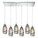 Praslin Island 6 Light 30 inch Polished Chrome Multi Pendant Ceiling Light, Configurable