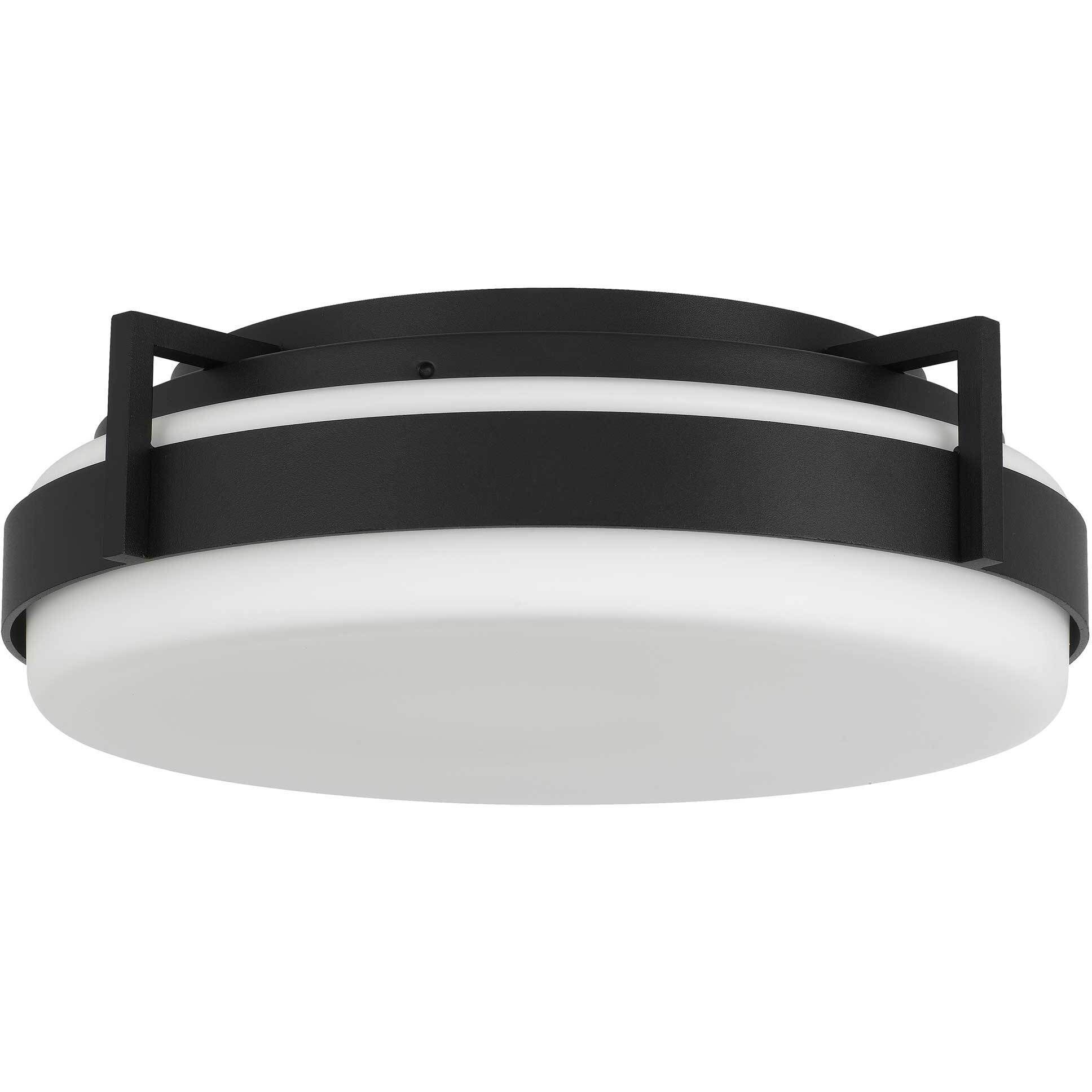 Ted LED 15 inch Sand Black Outdoor Flush Mount
