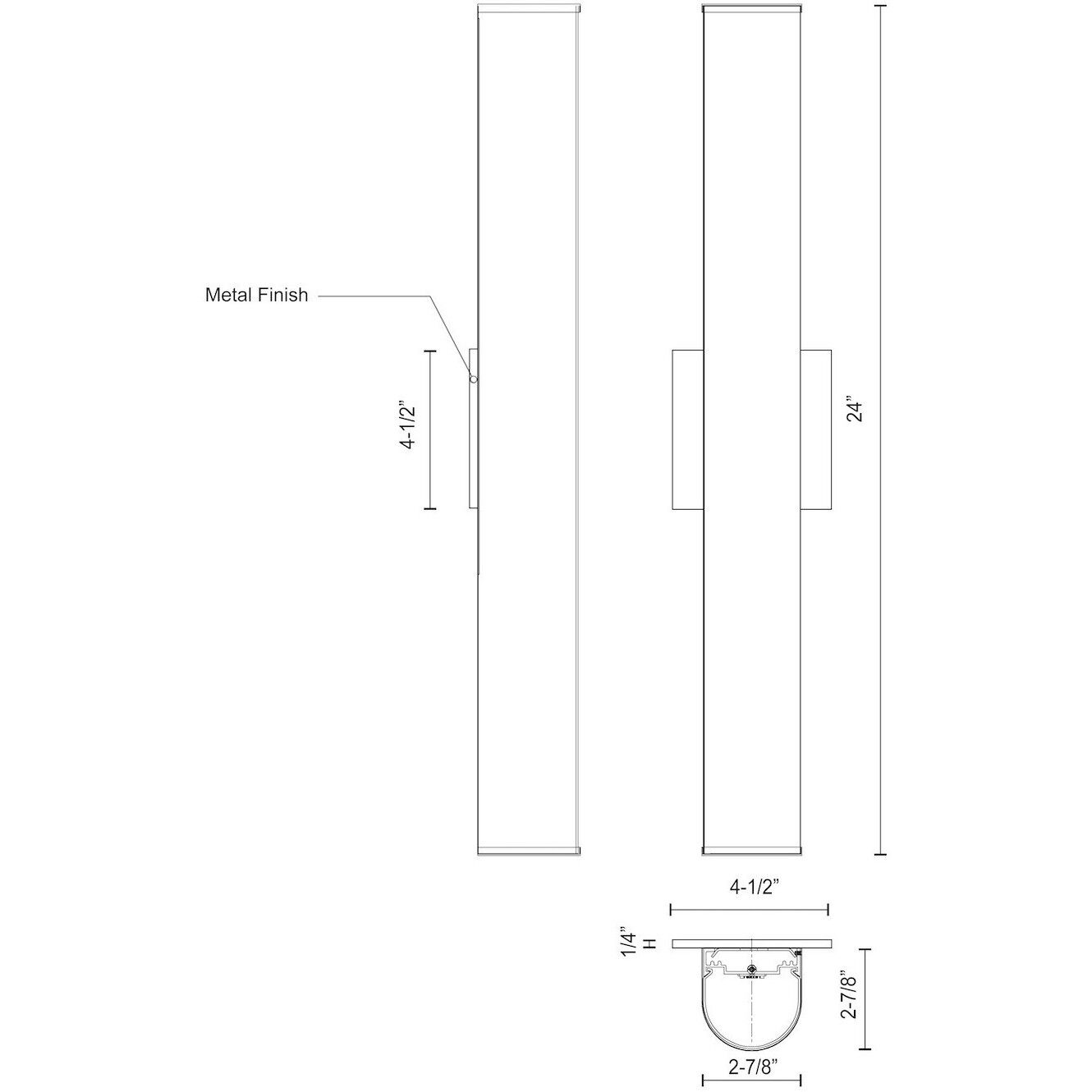 Longitude Bath Vanity Light Wall Light in Chrome