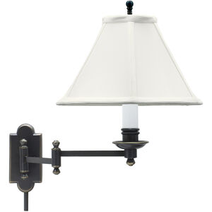 Club 1 Light 13 inch Oil Rubbed Bronze Wall Lamp Wall Light