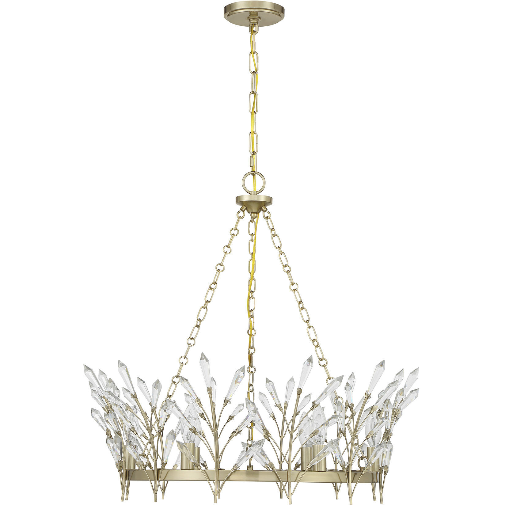 Orianna 6 Light 26 inch Noble Brass Chandelier Ceiling Light