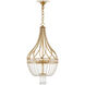 Ingenue 4 Light 14 inch Antique Gold Leaf Chandelier Ceiling Light