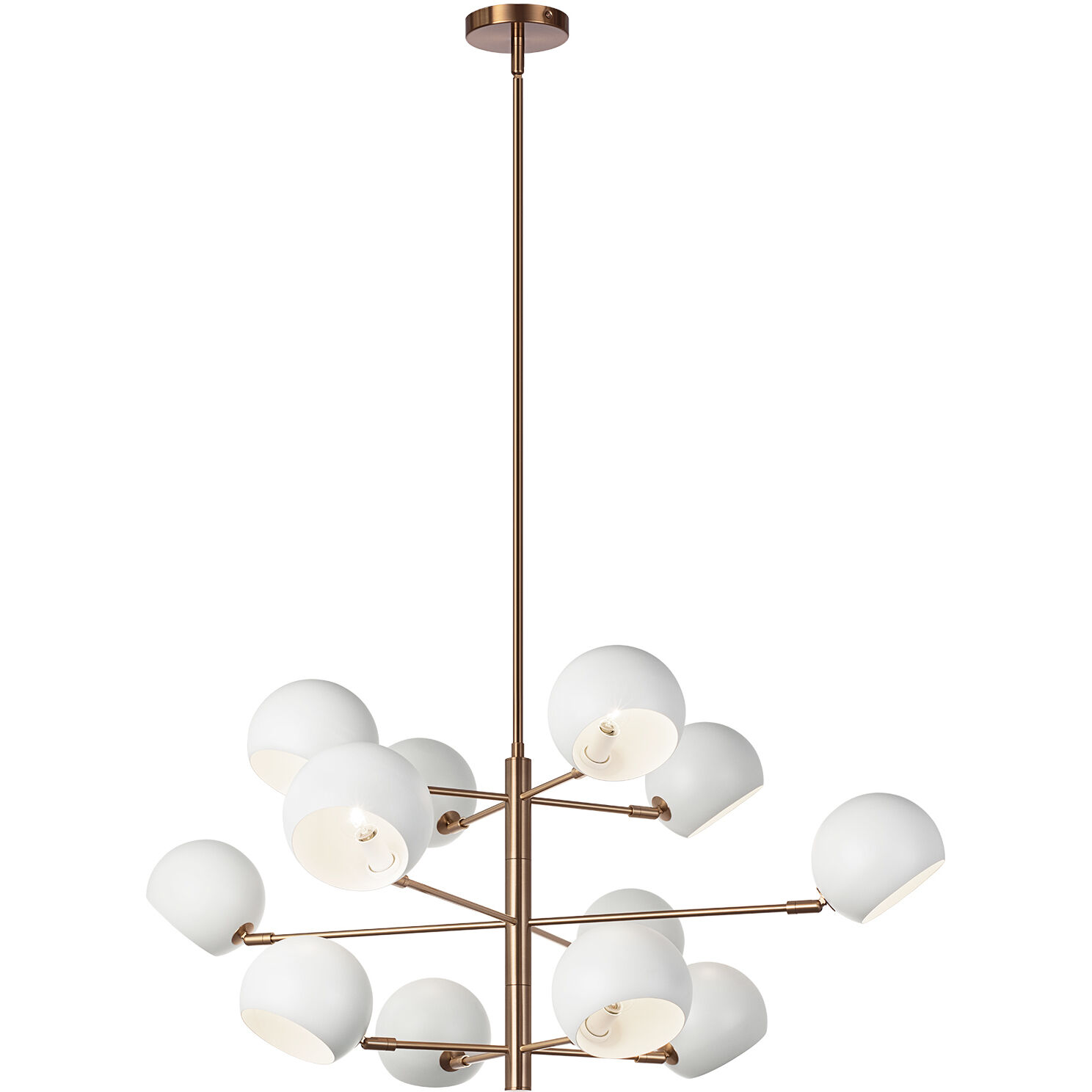 Orb 12 Light 41.13 inch Matte White Pendant Ceiling Light