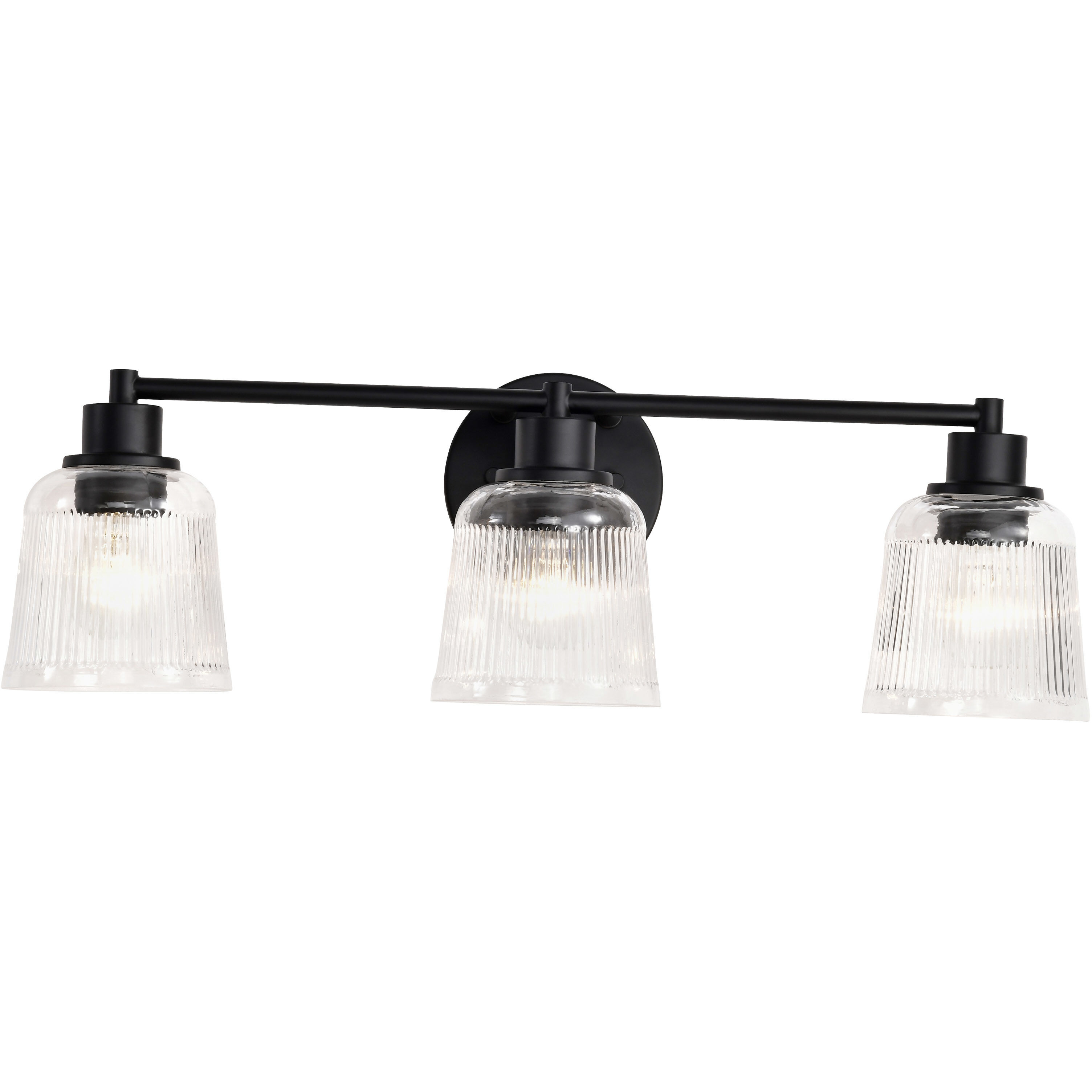 Grayson 24 inch Matte Black Vanity Wall Light