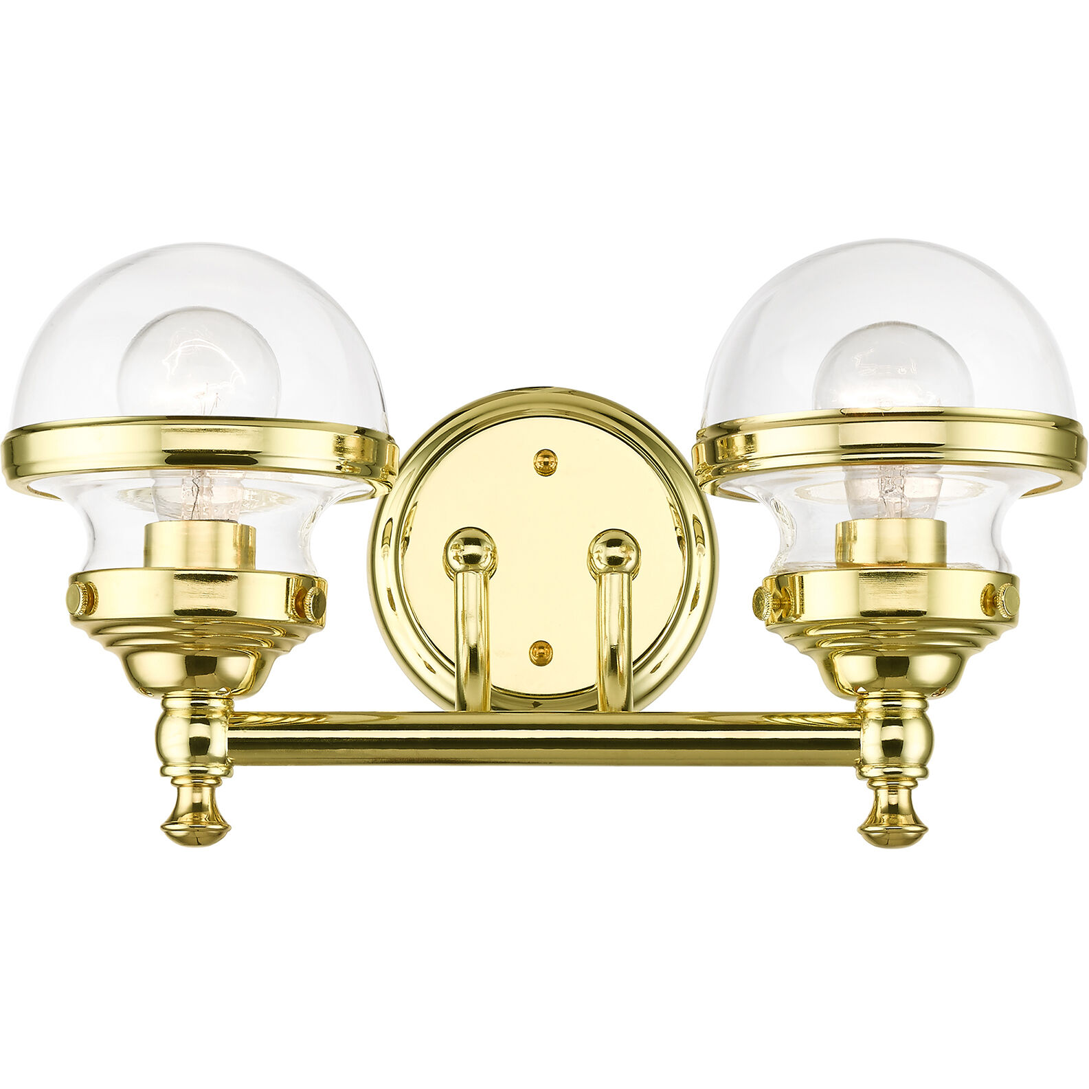 Livex Lighting 17412 02 Oldwick 2 Light 15 inch Polished Brass Bath Vanity Wall Light