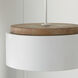 Liam 1 Light 18 inch Light Wood and White Pendant Ceiling Light