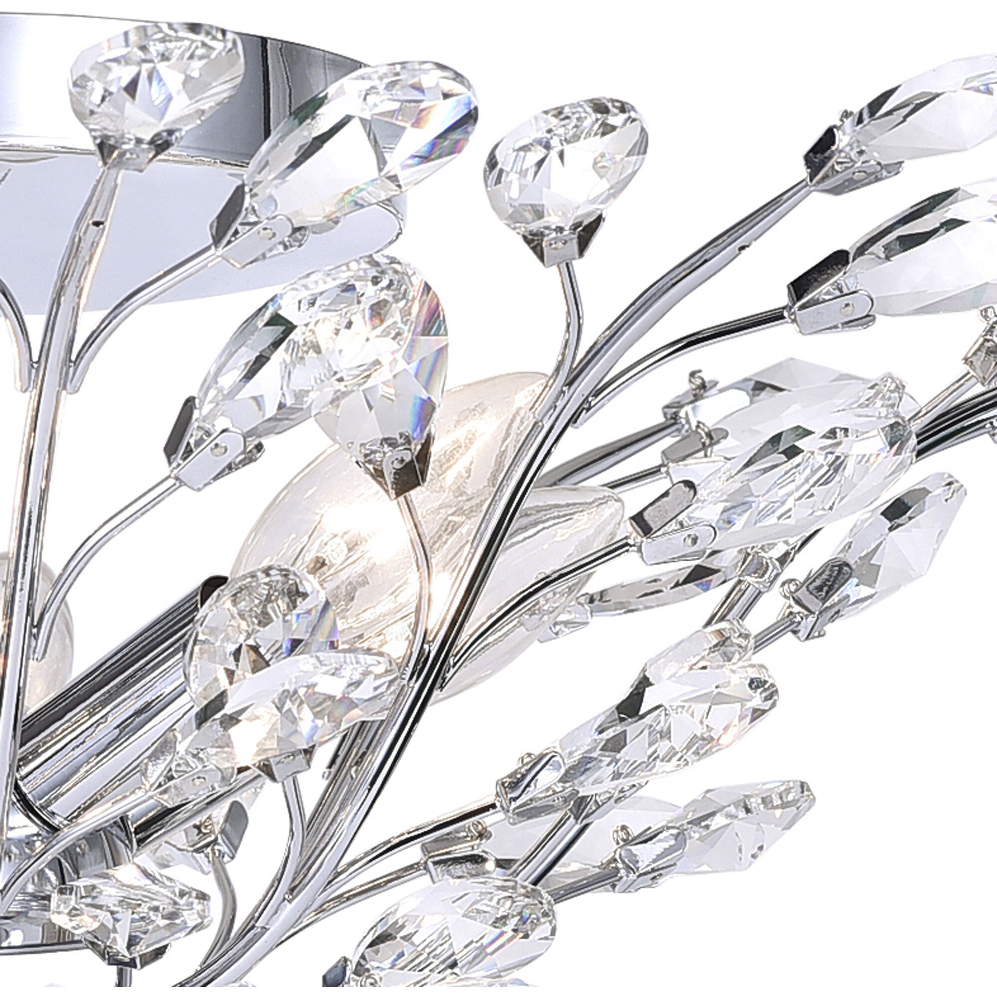 Ivy 6 Light 22 inch Chrome Flush Mount Ceiling Light