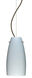 Tao 1 Light Bronze Pendant Ceiling Light in Chalk Glass, Incandescent