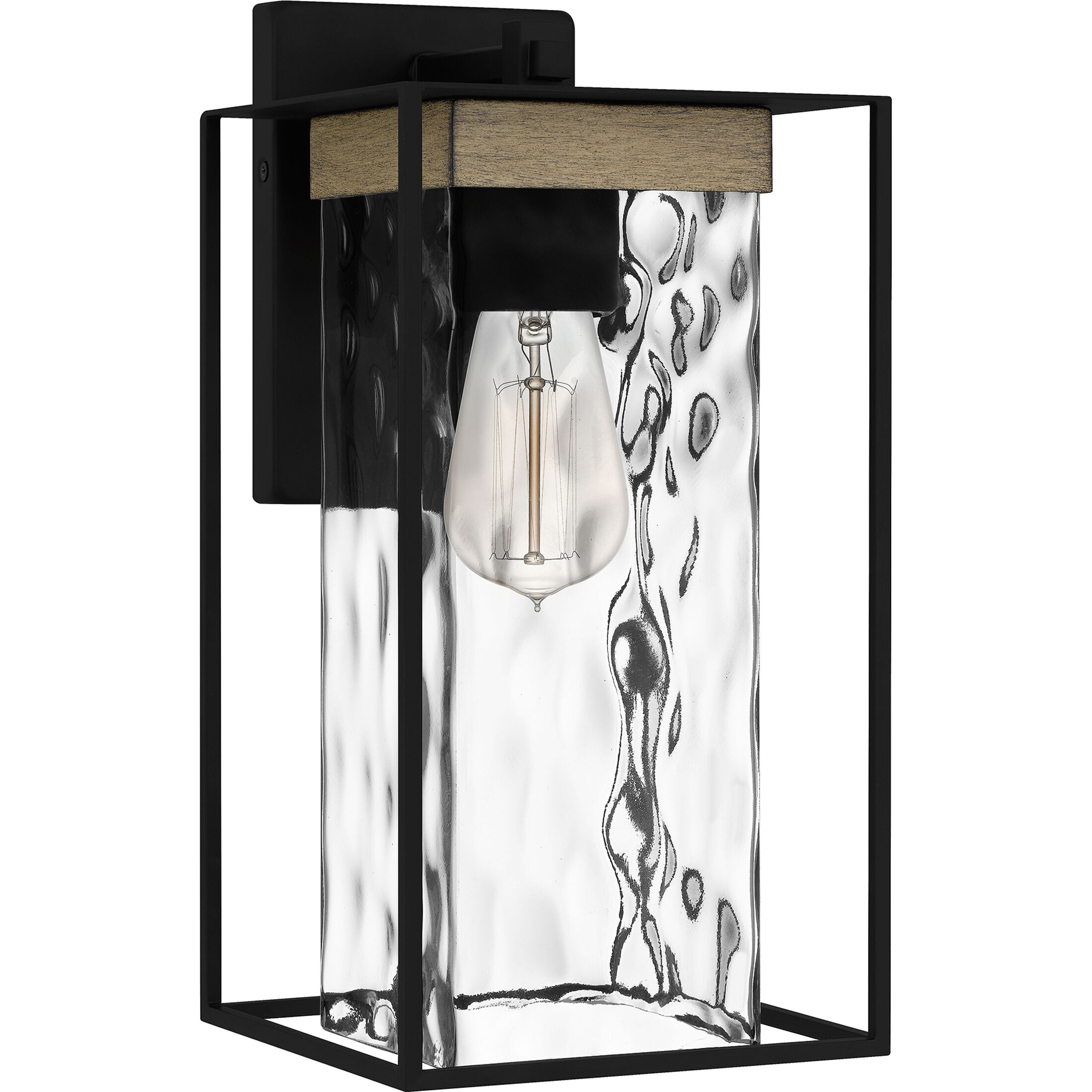 Longwood 1 Light 14 inch Matte Black Outdoor Wall Lantern