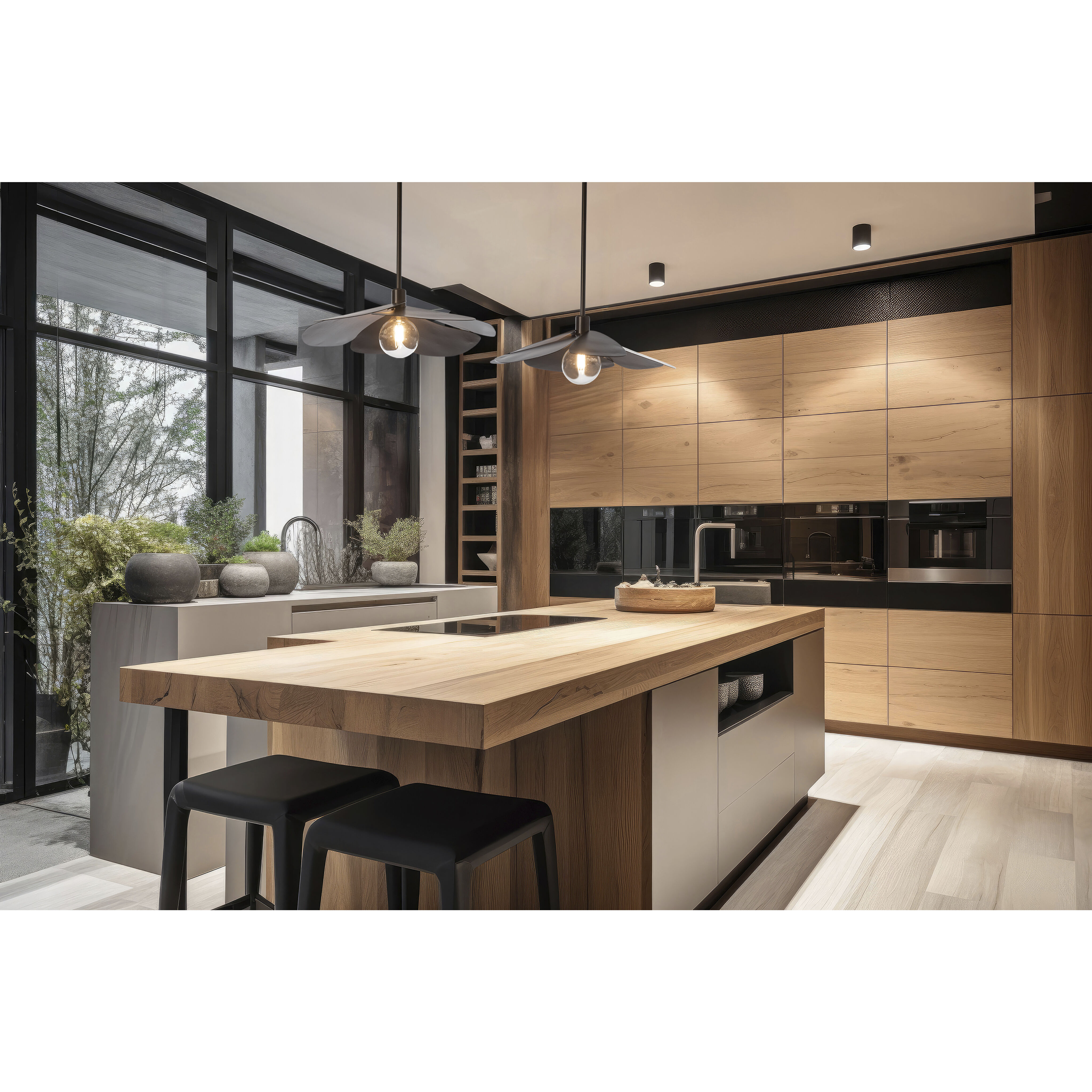 Hana 1 Light 23.3 inch Bronze Pendant Ceiling Light, Small