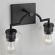 Carter 2 Light 14 inch Matte Black Vanity Light Wall Light