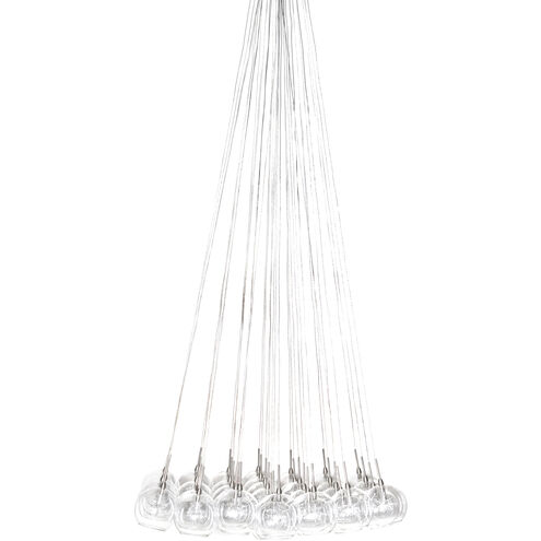 Starburst 37 Light 33 inch Satin Nickel Multi-Light Pendant Ceiling Light in Clear