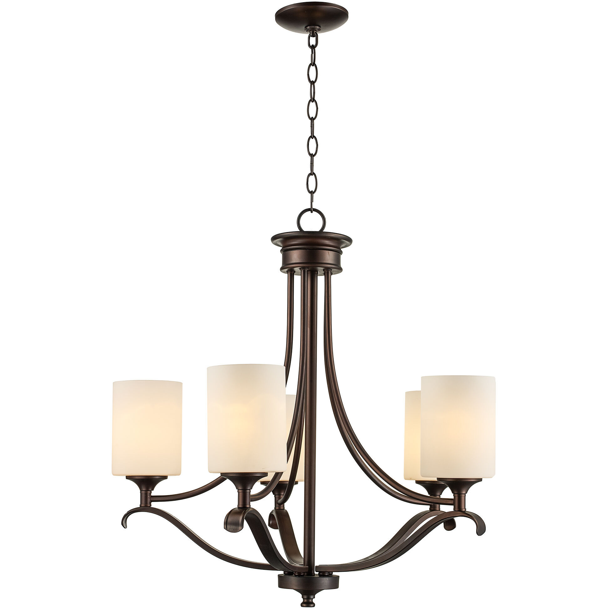 Ballard 5 Light 28 inch Rubbed Oil Bronze Chandelier Ceiling Light