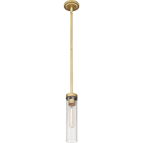 Beau 1 Light 4.75 inch Rubbed Brass Pendant Ceiling Light