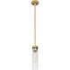 Beau 1 Light 4.75 inch Rubbed Brass Pendant Ceiling Light