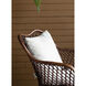Palapa Black and Natural and White Armchair, With Cushion