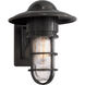 Chapman & Myers Marine2 1 Light 10.5 inch Bronze Outdoor Wall Light in Seeded Glass