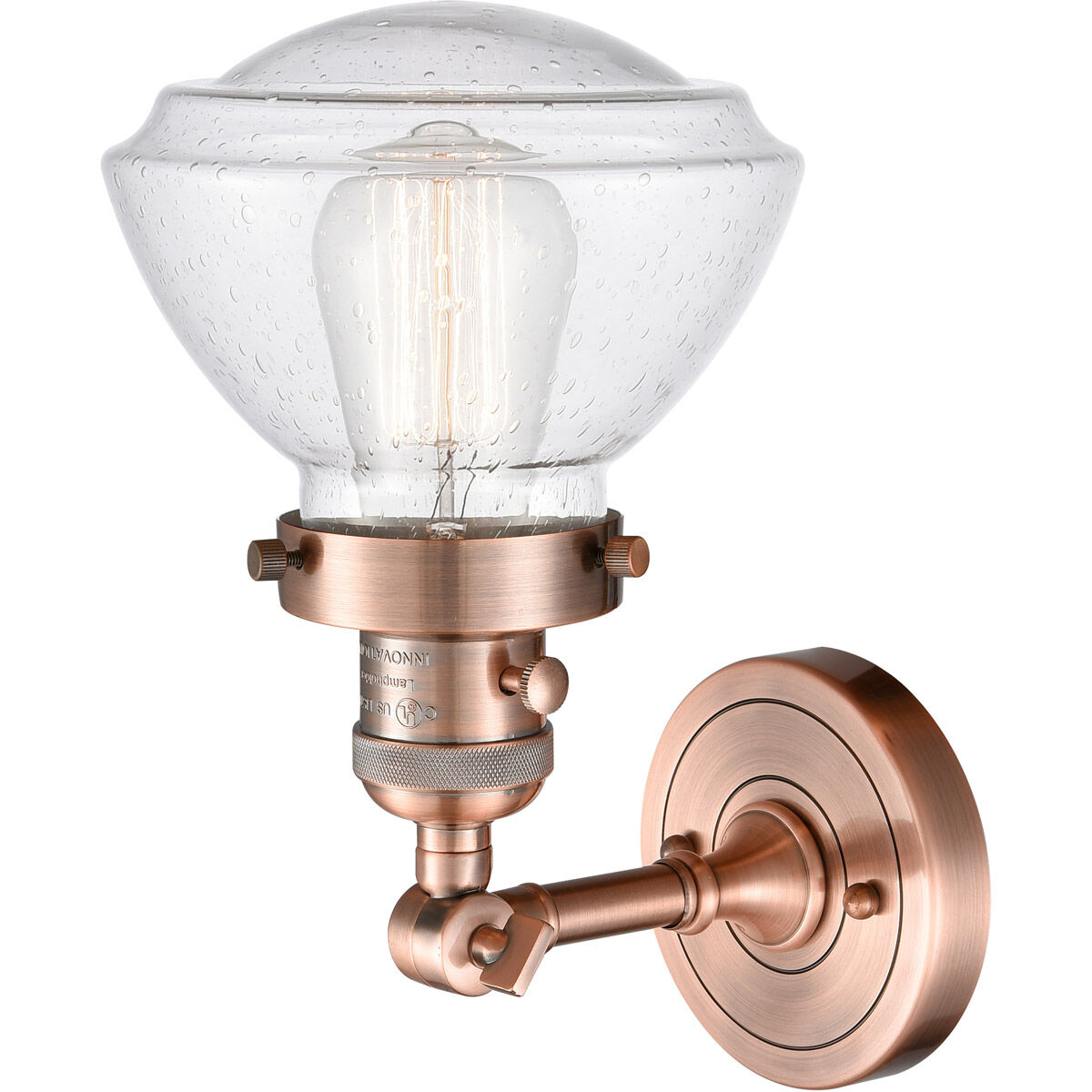 Franklin Restoration Olean LED 7 inch Antique Copper Sconce Wall Light, Franklin Restoration