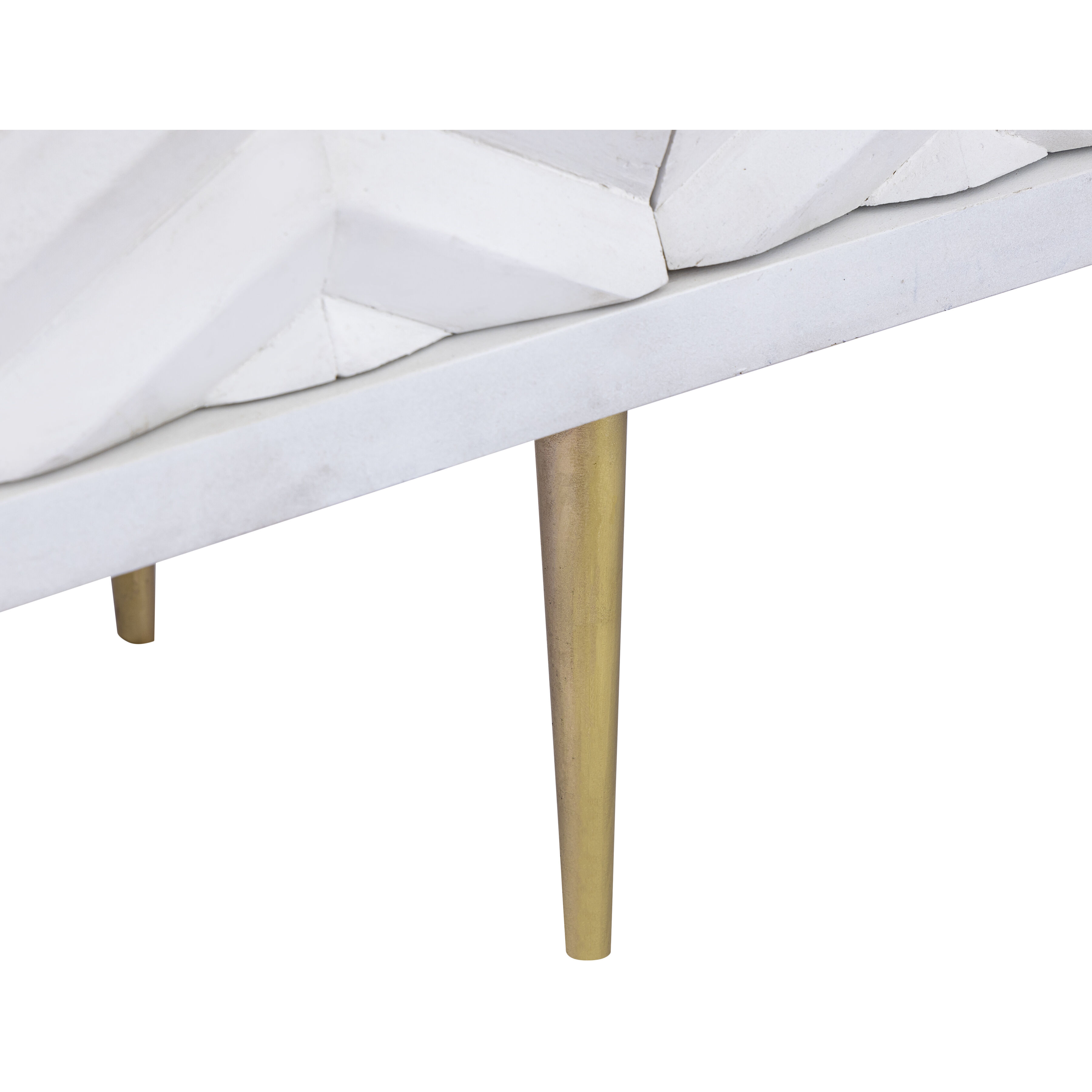 Brendle Whitewash with Gold Credenza