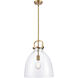 Restoration Newton 1 Light 14 inch Brushed Brass Mini Pendant Ceiling Light, Restoration 
