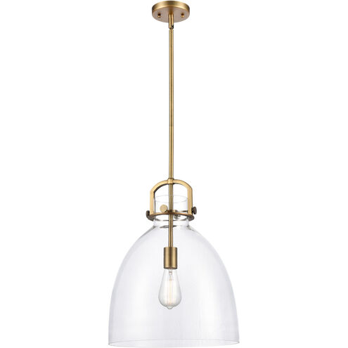 Restoration Newton 1 Light 14 inch Brushed Brass Mini Pendant Ceiling Light, Restoration