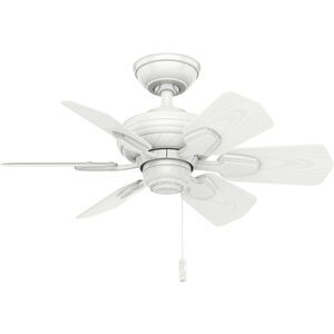 Wailea 31 inch Snow White with Snow White, Snow White Blades Ceiling Fan