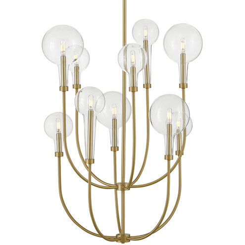 Alchemy 10 Light 30 inch Lacquered Brass Chandelier Ceiling Light