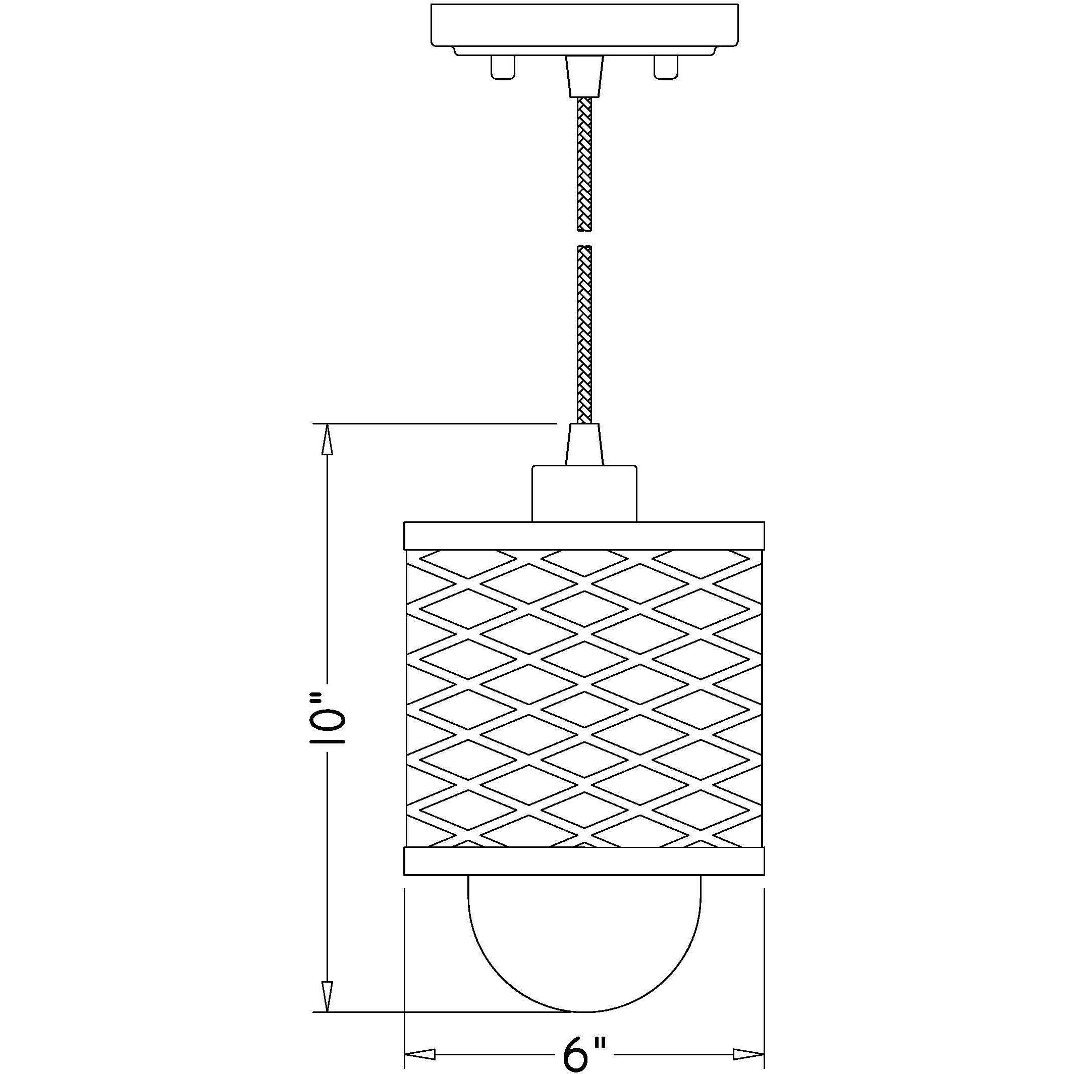 Kipton 1 Light 6 inch Matte Black Pendant Ceiling Light