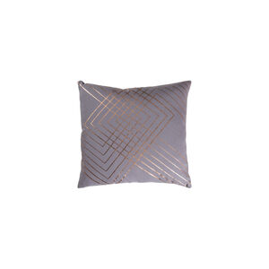 Crescent 20 X 20 inch Medium Gray and Gold Pillow