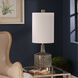 Darrin 30 inch 150 watt Crackled Blue Gray Glaze and Antique Brass Table Lamp Portable Light