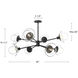 Alora Mood Francesca 8 Light 40 inch Clear Glass/Matte Black Chandelier Ceiling Light